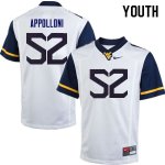 Youth West Virginia Mountaineers NCAA #52 Emilio Appolloni White Authentic Nike Stitched College Football Jersey JH15M50WZ